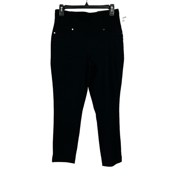 NWT Maurices Women’s Career Pull On Pants Sz Small Black High-Rise Crop Stretch - Picture 1 of 15